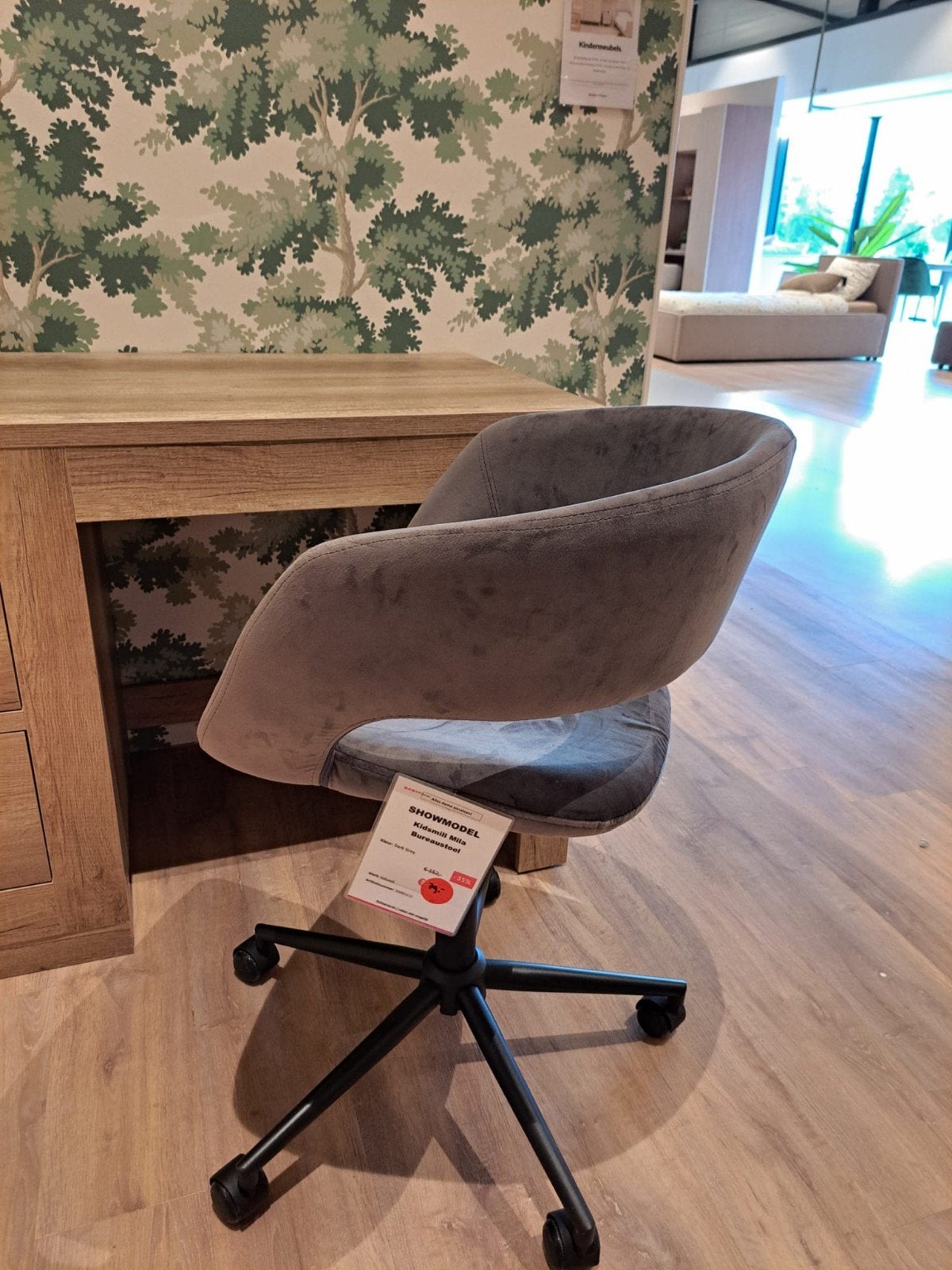 Kidsmill Mila Bureaustoel Dark Grey, Ophalen, Zo goed als nieuw, Grijs, Bureaustoel