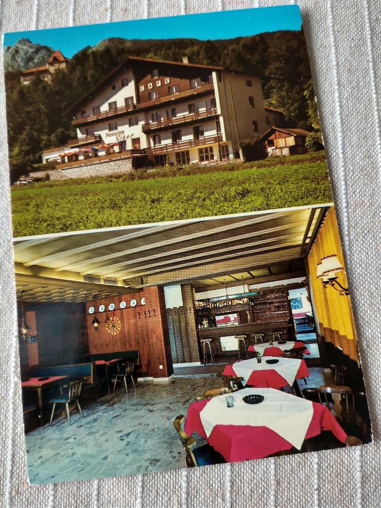 Café Pension Siber - 2 afbeeldingen, Ophalen of Verzenden, 1960 tot 1980, Ongelopen, Oostenrijk