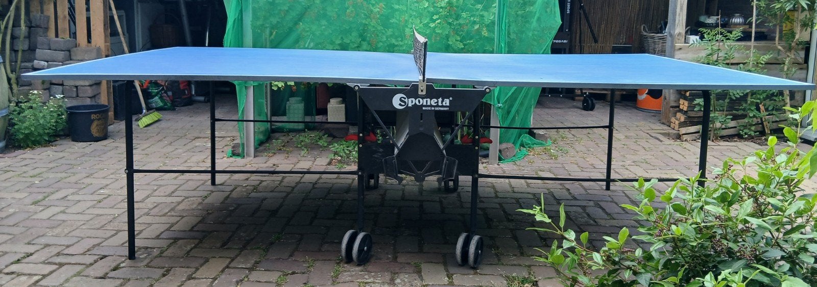 Gratis Pingpongtafel, Sport en Fitness, Tafeltennis, Ophalen, Gebruikt, Tafel Indoor, Verrijdbaar