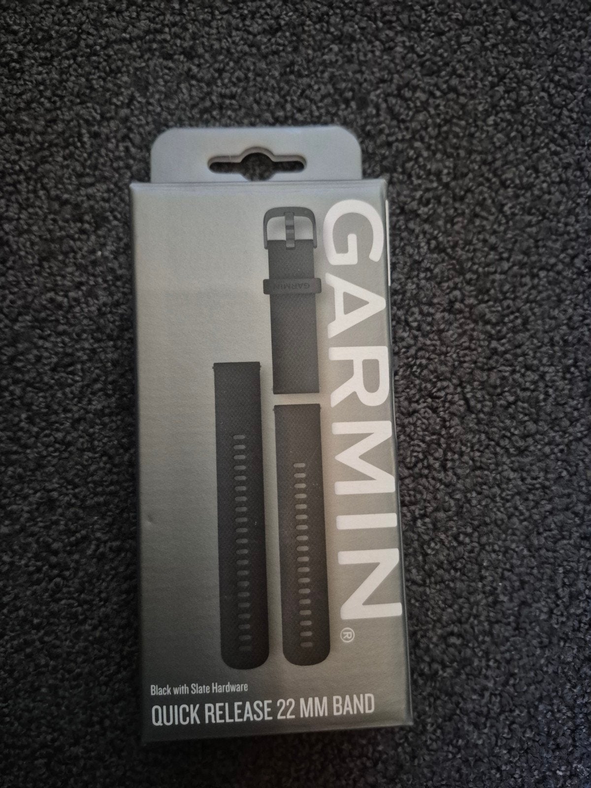 Garmin Horlogeband 22 mm - Zwart siliconen NIEUW, Zwart, Garmin, Nieuw, Ophalen of Verzenden