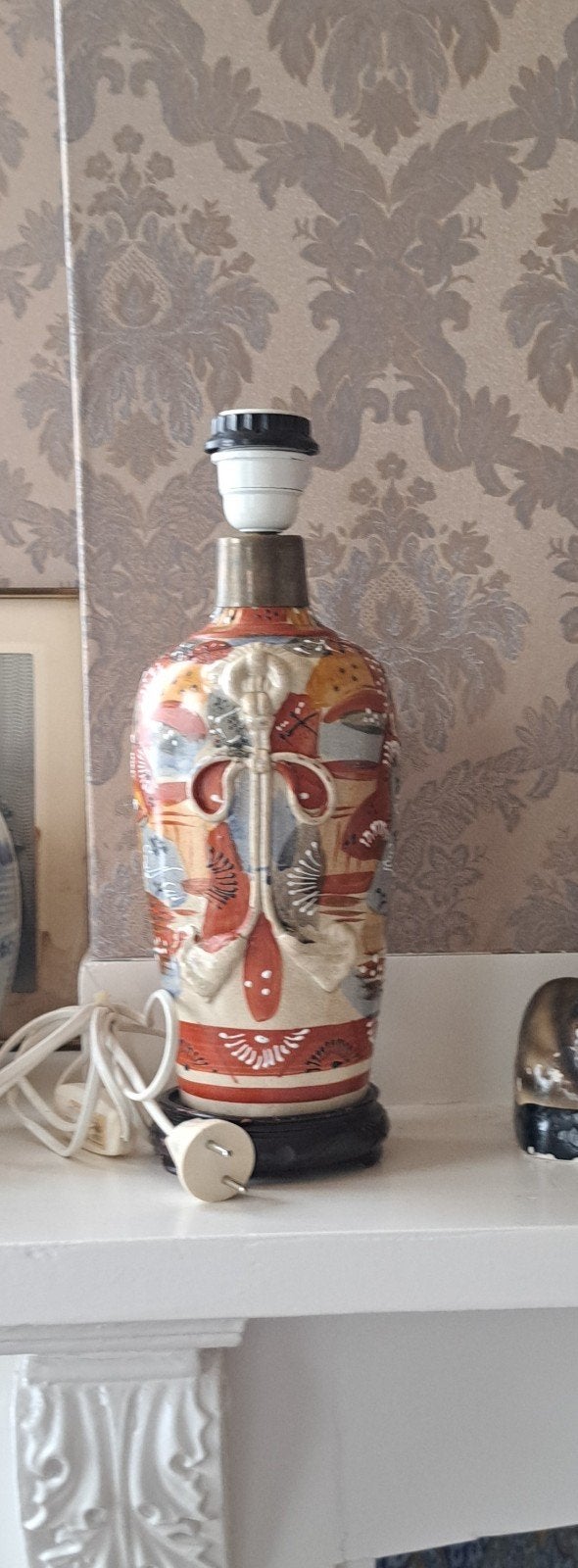Antieke Japanse lampvoet, Satsuma-stijl, handgeschilderd, Antiek en Kunst, Ophalen of Verzenden