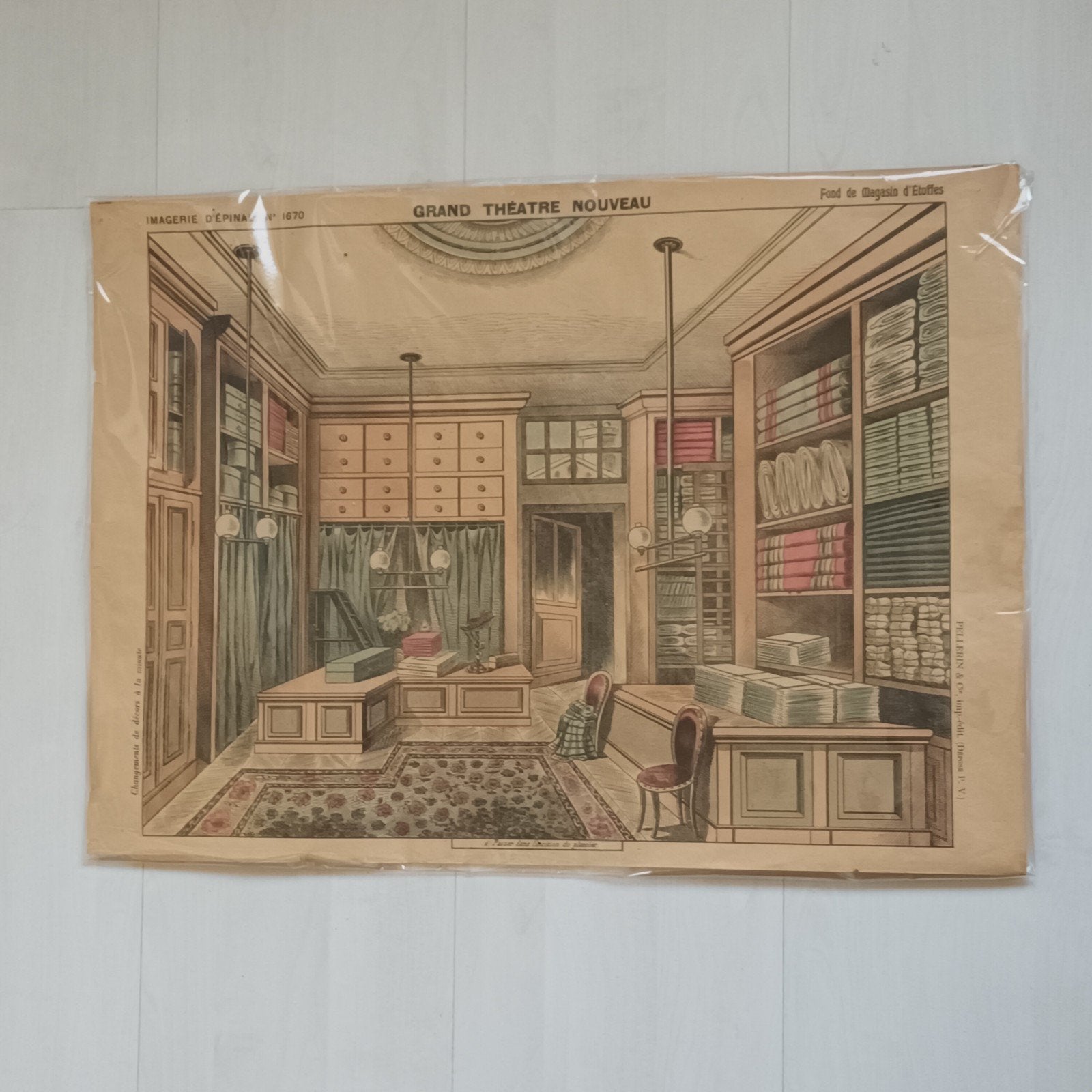 Pellerin Imagerie D’Epinal-Grand Theatre Nouvea, Ophalen of Verzenden, 42 cm, 56 cm