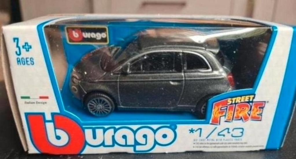 Bburago Fiat 500e LA PRIMA 2021 grijs nieuw in verpakking, Ophalen of Verzenden, Nieuw, Auto, Overige merken
