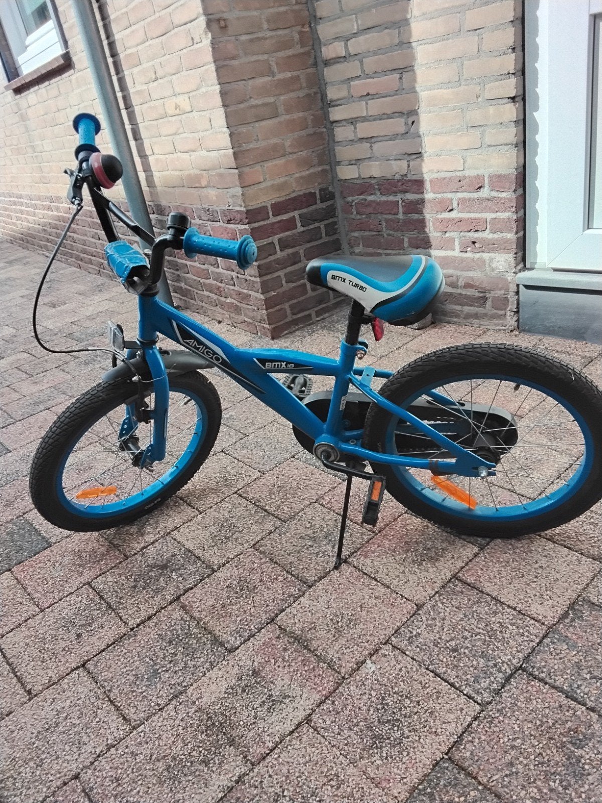 Amigo BMX Turbo kinderfiets 18 inch - Zo goed als nieuw, Fietsen en Brommers, Ophalen, Terugtraprem, 16 tot 20 inch, Zo goed als nieuw