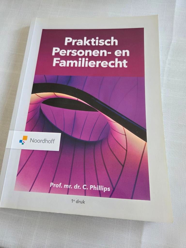 Praktisch Personen- en Familierecht - 1e druk, Prof. mr. dr. C. Phillips, Zo goed als nieuw, Gamma, HBO