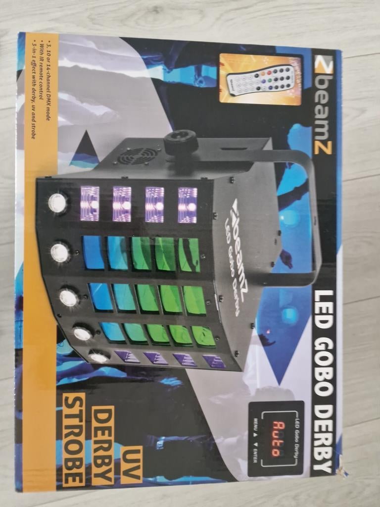 Beamz LED GOBO DERBY (UV), Ophalen, Zo goed als nieuw, Licht