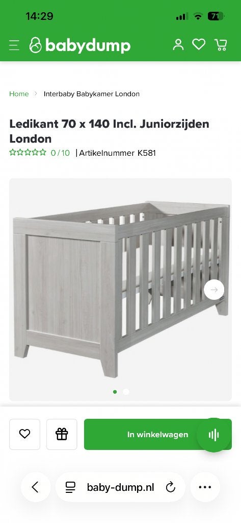 Juniorledikant/bed, Ophalen, Zo goed als nieuw, 140 tot 160 cm, 70 tot 85 cm