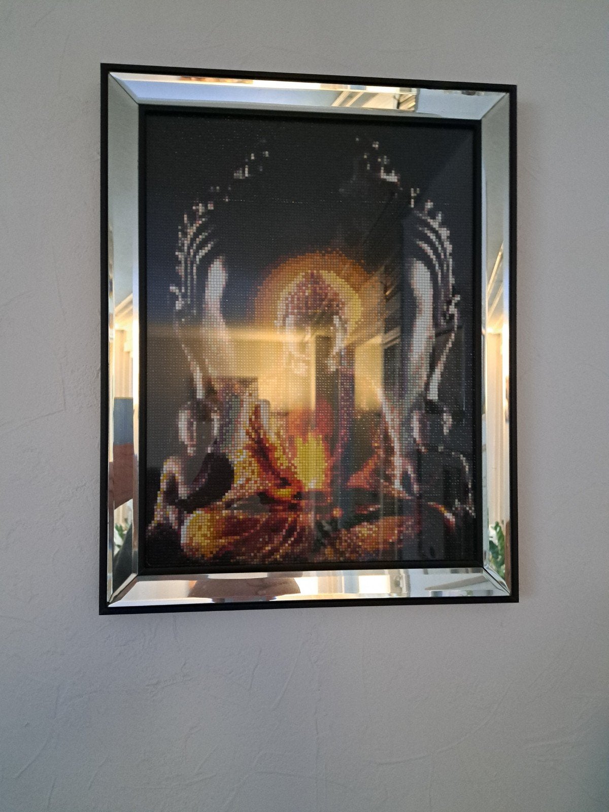 MOOIE DIAMOND PAINTING AFBEELDING BOEDHA IN SPIEGELLIJST., Ophalen of Verzenden, Nieuw