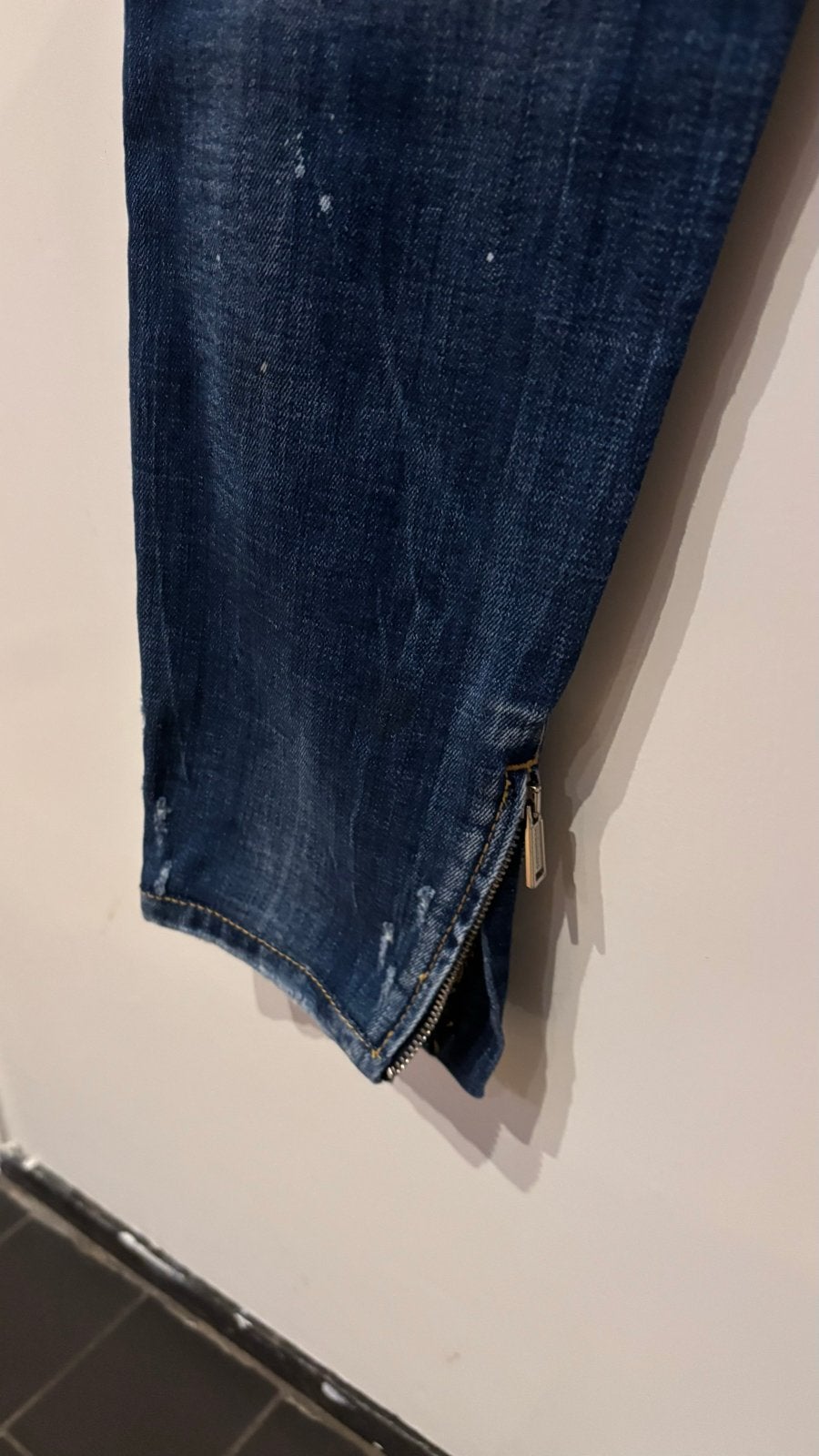 Dsquared2 Jeans - Stijlvolle Denim met Ritssluiting, Ophalen of Verzenden, Zo goed als nieuw, Blauw, Overige jeansmaten