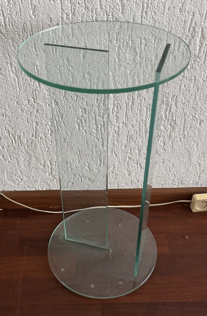 Glazen Tafeltje, Minder dan 55 cm, Rond, Ophalen, 45 tot 60 cm