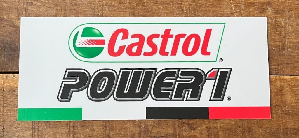 CASTROL power  1 bordje 36x15 kunststof, Ophalen of Verzenden, Zo goed als nieuw, Auto's