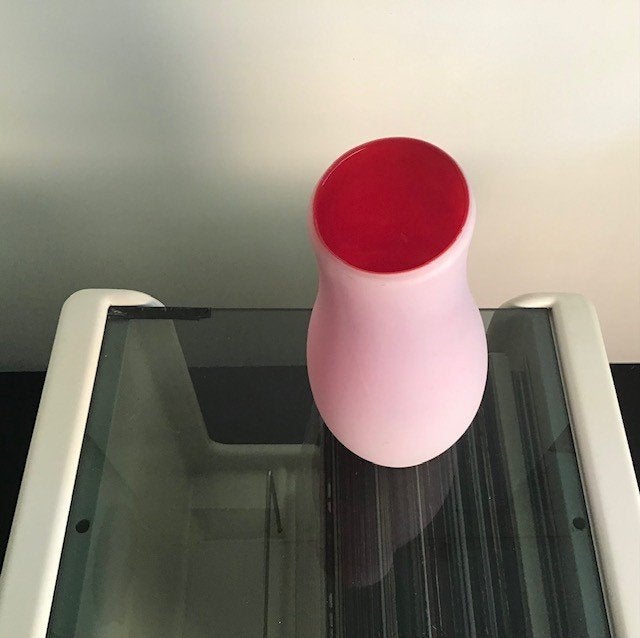 Nette tafellamp van het merk Ikea model Mylonit, Met schakelaar, 30 cm, Ophalen of Verzenden, Rood