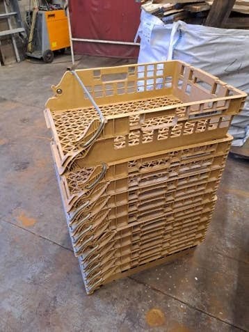 Bakkerskratten overbodig door verhuizing nieuwe loods, Doe-het-zelf en Verbouw, Kratten en Dozen, Ophalen, Gebruikt, 40 tot 60 cm