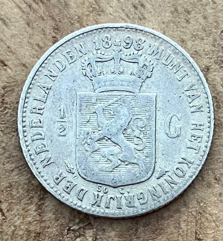 halve gulden 1898 Wilhelmina, Ophalen, ½ gulden, Zilver, Koningin Wilhelmina
