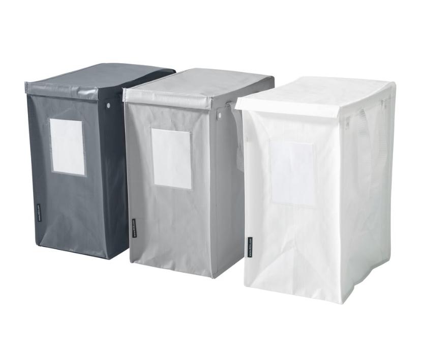 Set van 3 afvaltassen voor afvalscheiding, Huis en Inrichting, Woonaccessoires | Prullenbakken, Overige materialen, Gebruikt, 50 tot 75 cm