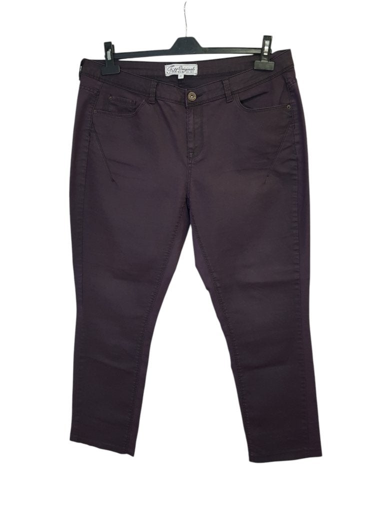 Fijne coated MISS ETAM stretch broek maat 44 kort., Verzenden, Paars, Maat 42/44 (L), Zo goed als nieuw