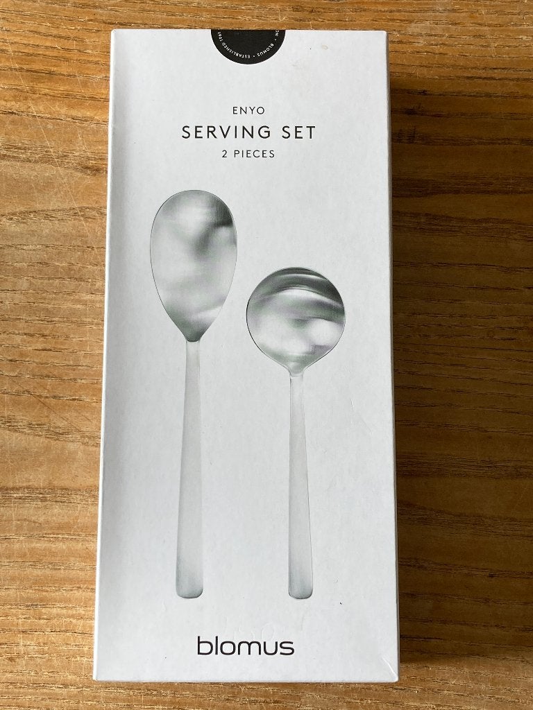 Blomus enyo serving set opscheplepel 18/10 rvs matte finish, Huis en Inrichting, Keuken | Bestek, Los bestek, Nieuw, Ophalen of Verzenden