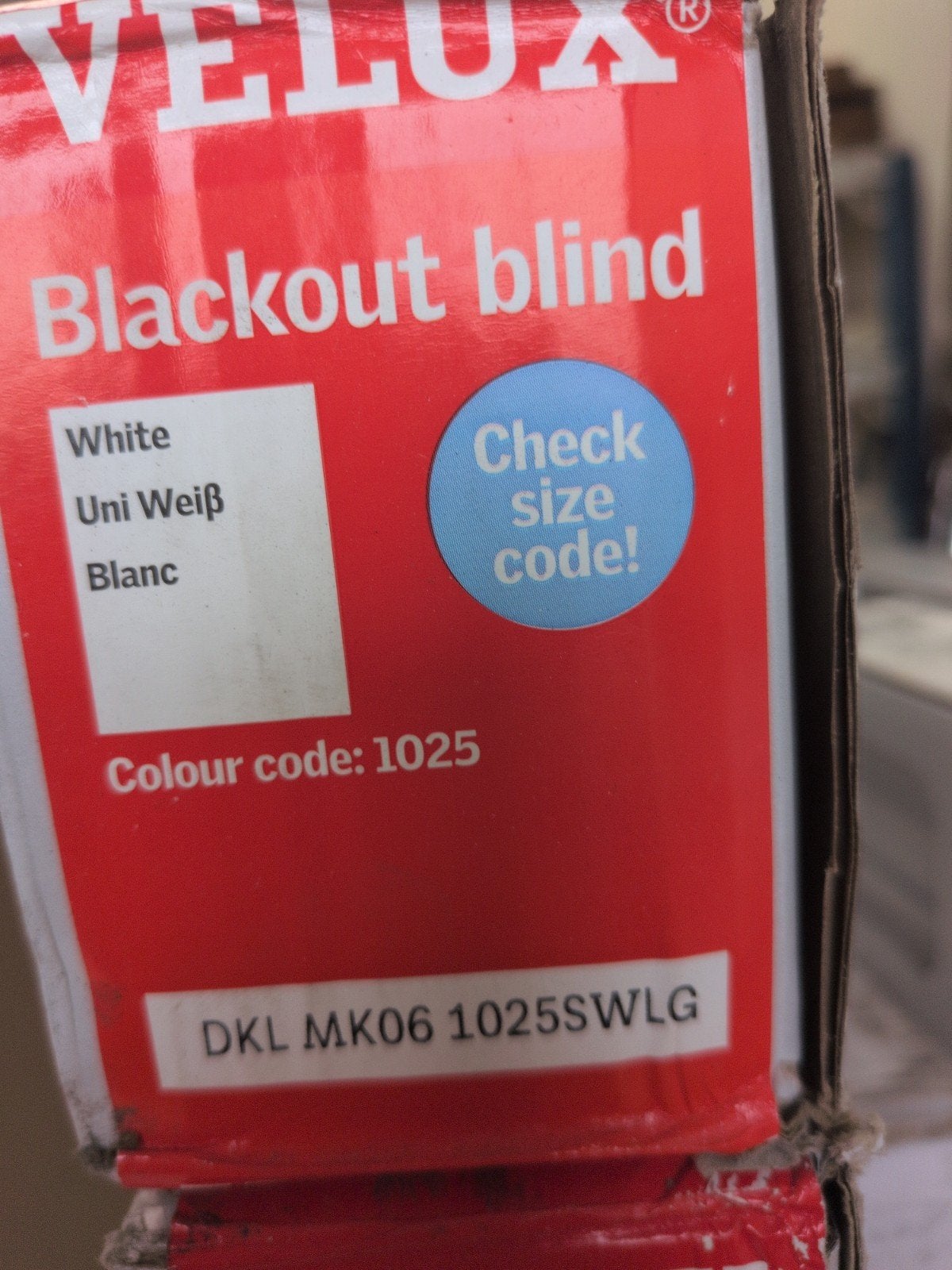 VELUX DKL MK06 Verduisterend Rolgordijn Wit, Overige merken, Verduisterend, Wit, Nieuw