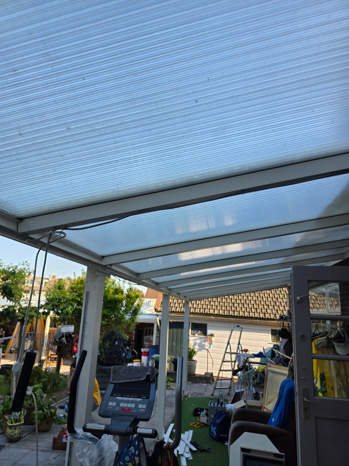 Terrasoverkapping met polycarbonaat dak, Ophalen of Verzenden, Gebruikt, Veranda