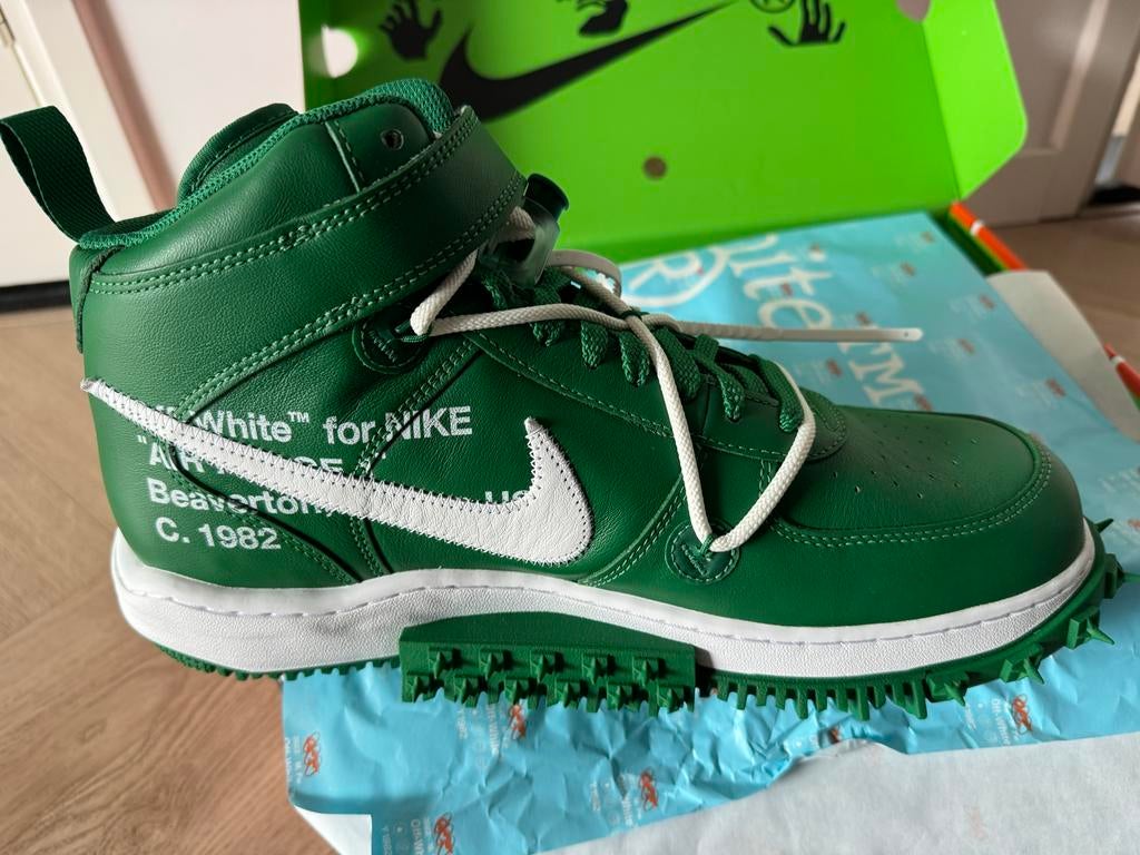 Nike Off-White Air Force 1 Mid SP Leer - Origineel - 47,5, Ophalen of Verzenden, Zo goed als nieuw