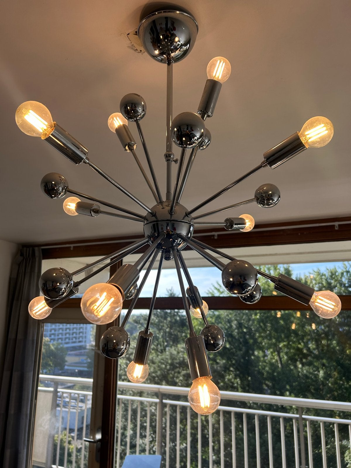 Sputnik lamp - Perfecte staat, Ophalen, Gebruikt, Metaal, E27 (groot)