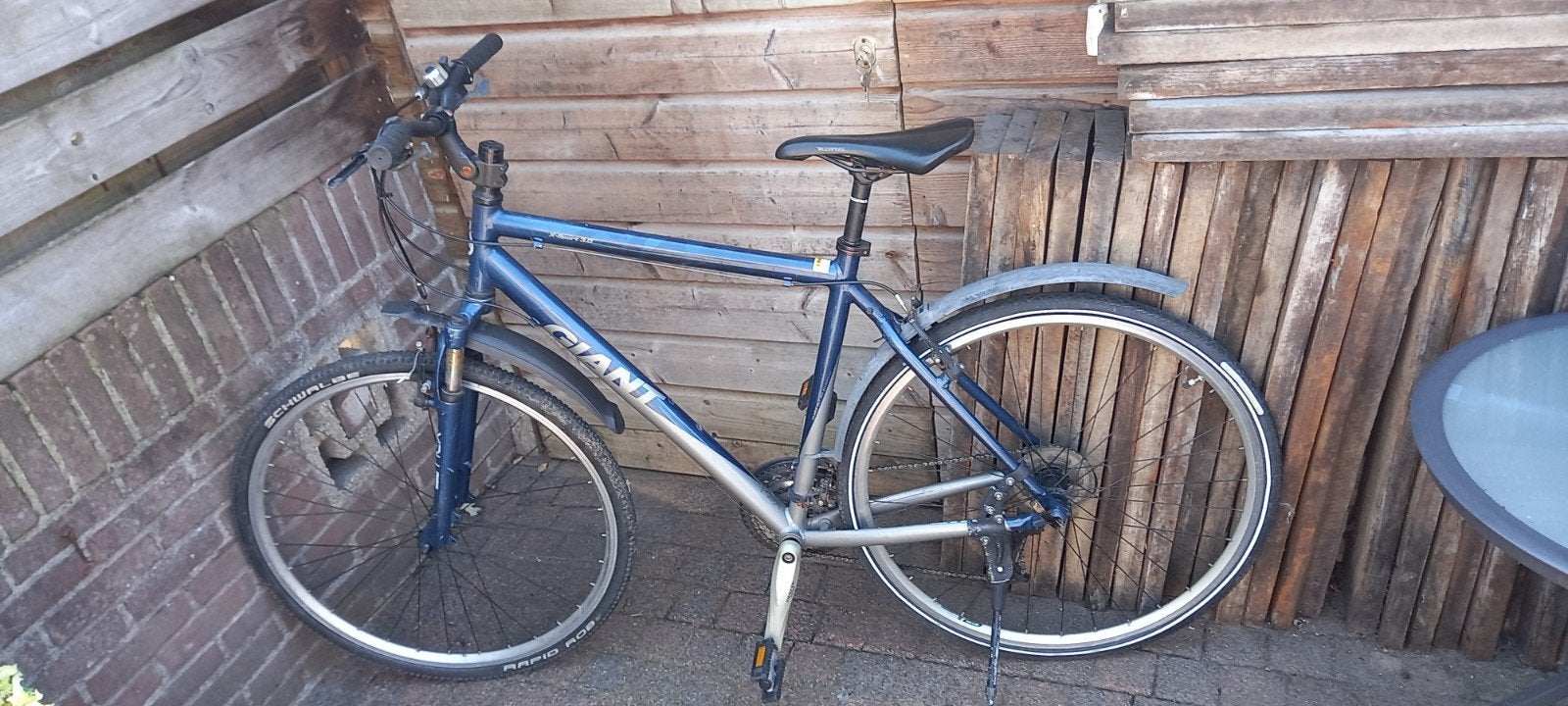 Giant X-Sport 3.0 Herenfiets - Blauw/Zilver, Ophalen, 28 inch, Gebruikt, Vering