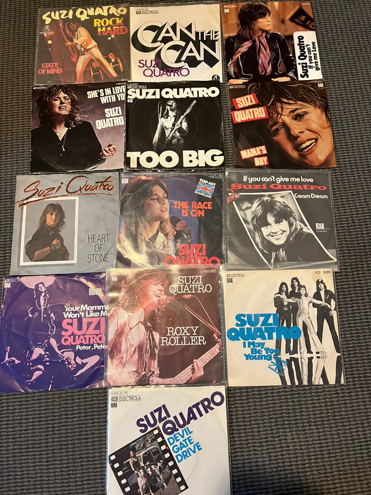 Suzie Quatro -sibgles verzameling, Verzenden, Zo goed als nieuw