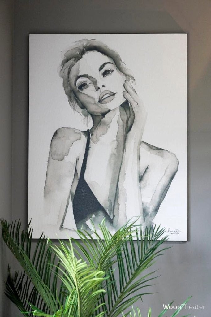 Wanddecoratie A Womans face, Ophalen, 145 cm, 190 cm, Nieuw
