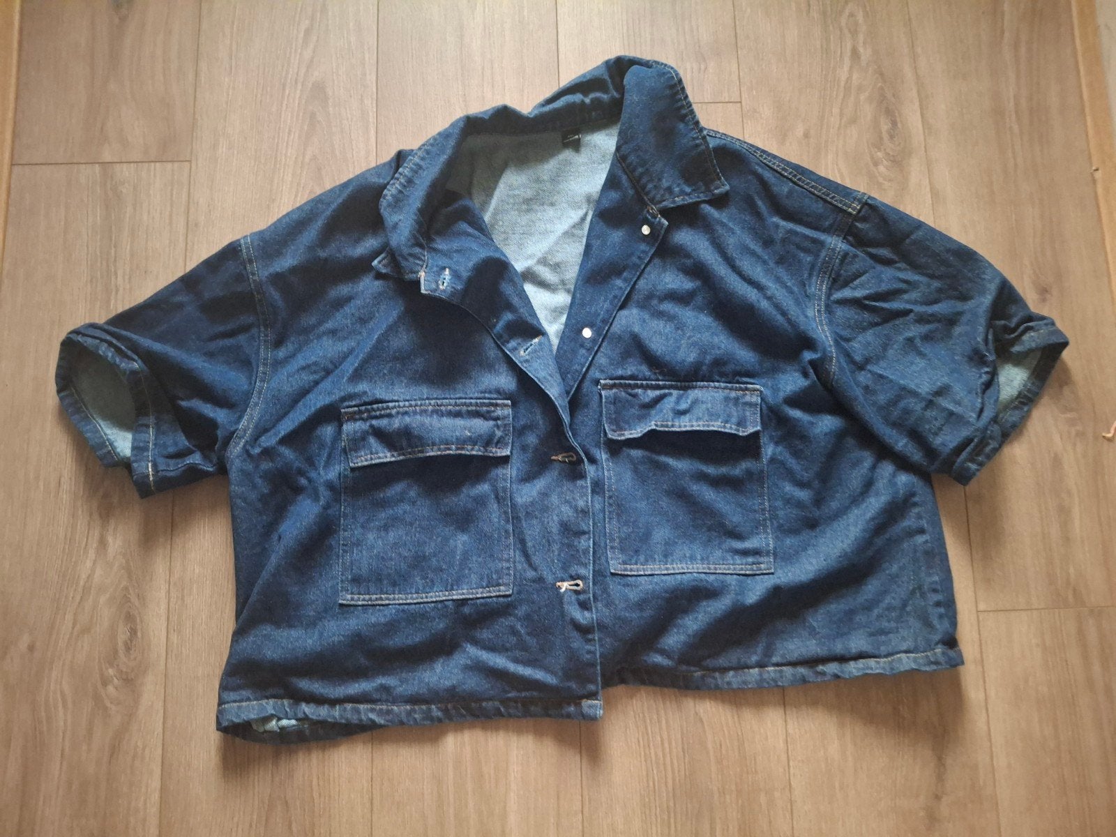 spijker jasje 4XL, Blauw, Maat 46/48 (XL) of groter, Ophalen of Verzenden, Zo goed als nieuw