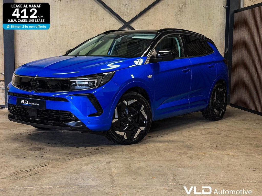 Opel Grandland 1.6 Turbo Plug-In Hybrid 4x4 GSe 300pk 360cam, Auto's, Opel, Euro 6, 4 cilinders, 1776 kg, Blauw