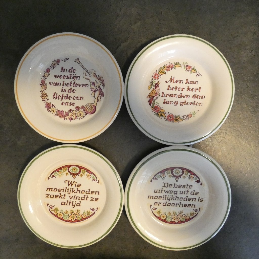 Zenith Gouda - 4x spreuken wandbordje [2129], Ophalen of Verzenden