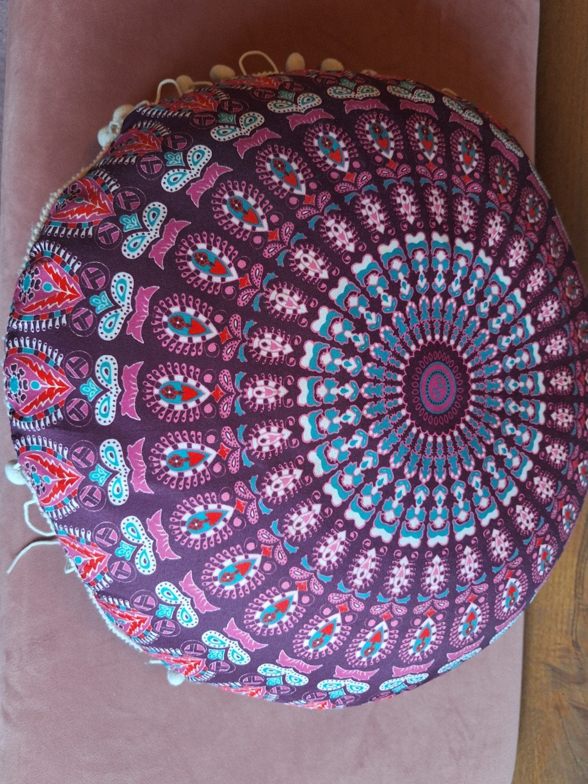 Meditatiekussen met mandala patroon, Overige merken, Gebruikt, Meerkleurig, Rond