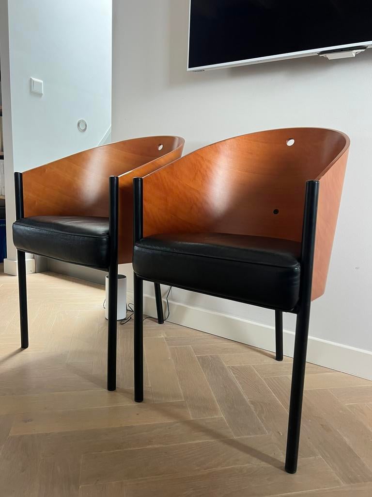 2x Aleph Driade Costes stoelen Philippe Starck, Huis en Inrichting, Stoelen, Ophalen, Gebruikt, Twee, Zwart