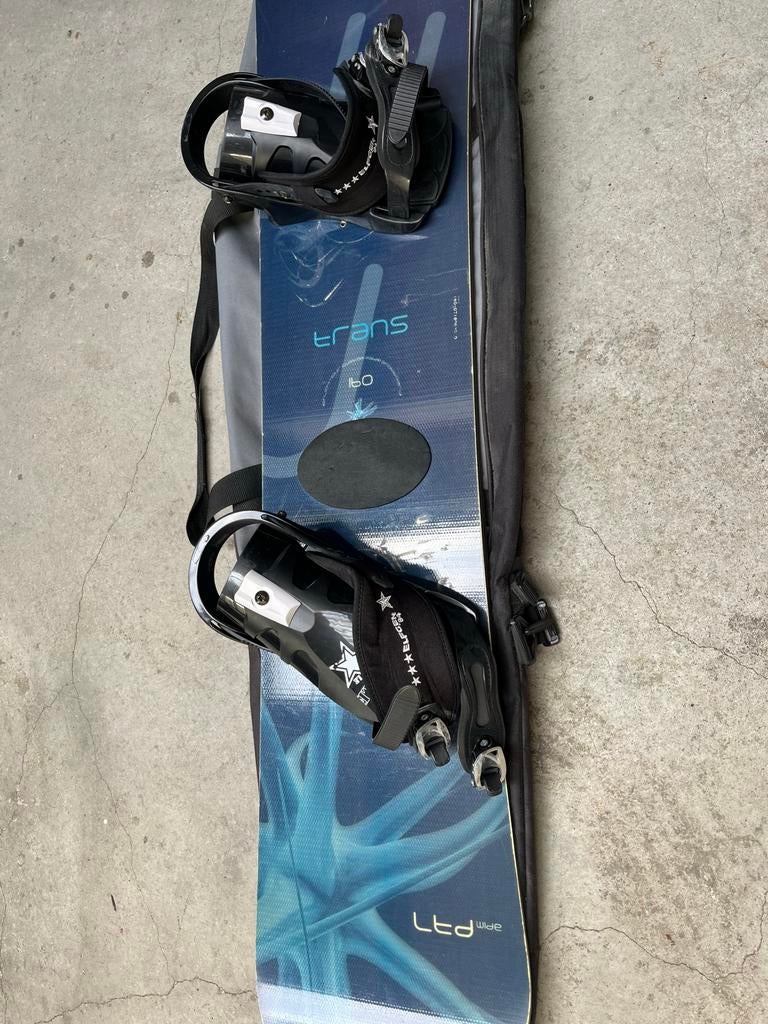 Trans LTD Wide Snowboard 160cm met bindingen en tas, Sport en Fitness, Ophalen of Verzenden, Gebruikt, Board