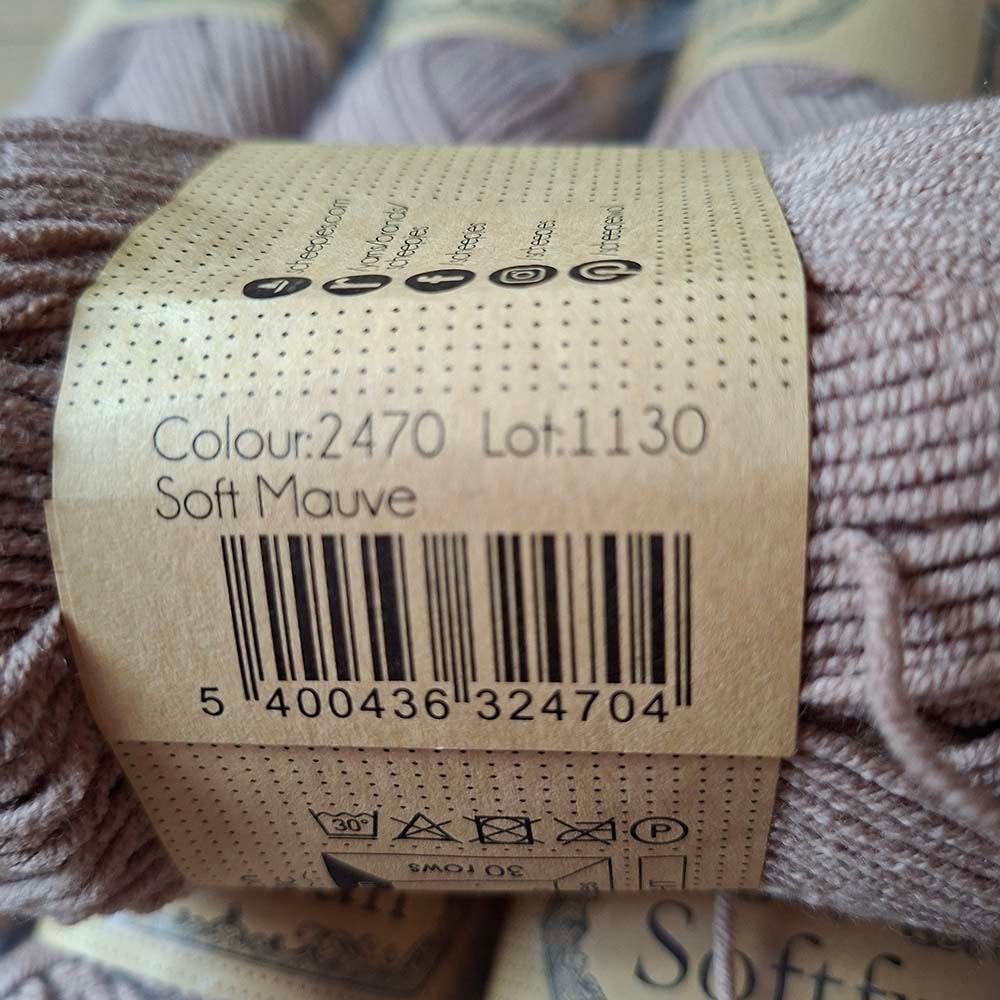 8 bollen Scheepjes Softfun - 2470 - Soft Mauve, Hobby en Vrije tijd, Breien en Haken, Ophalen of Verzenden, Nieuw, Breien of Haken