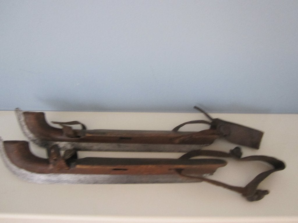 houten schaatsen Schakel, Antiek en Kunst, Ophalen of Verzenden