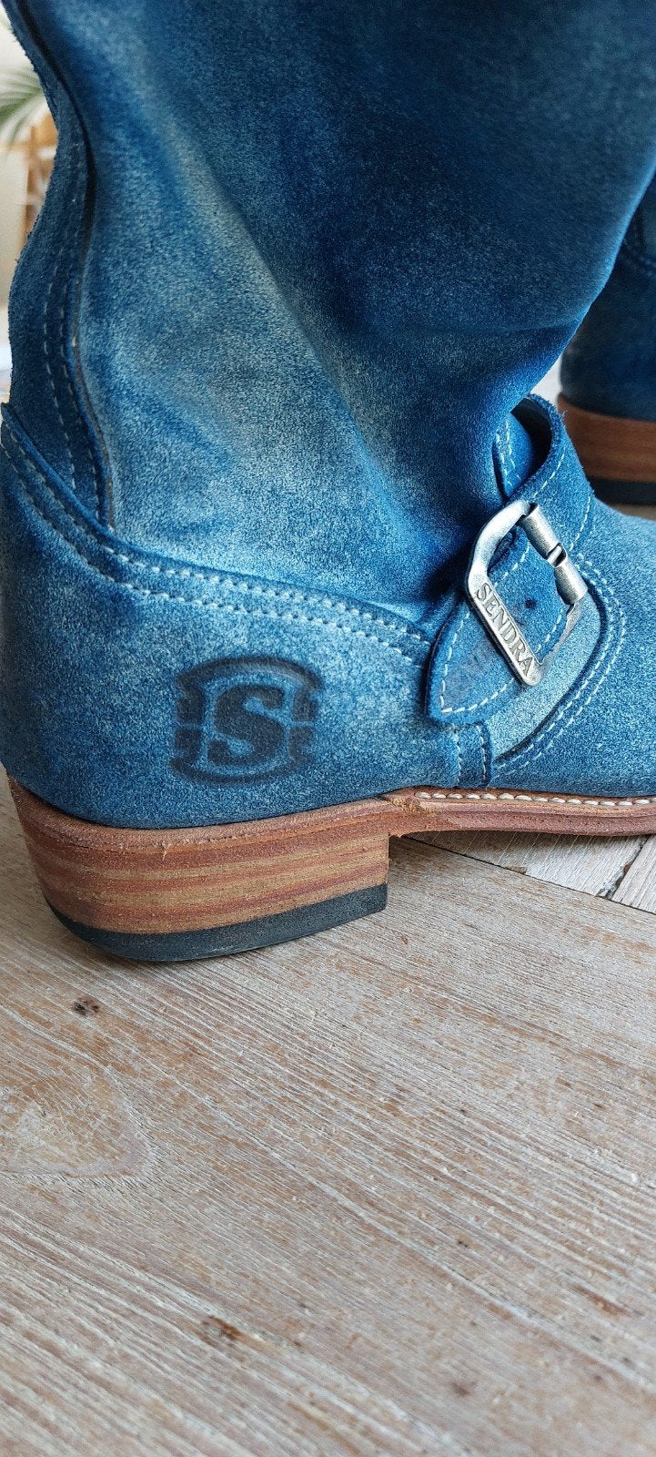 Sendra laarzen; blauw, maat 38, Ophalen, Blauw, Zo goed als nieuw, Hoge laarzen