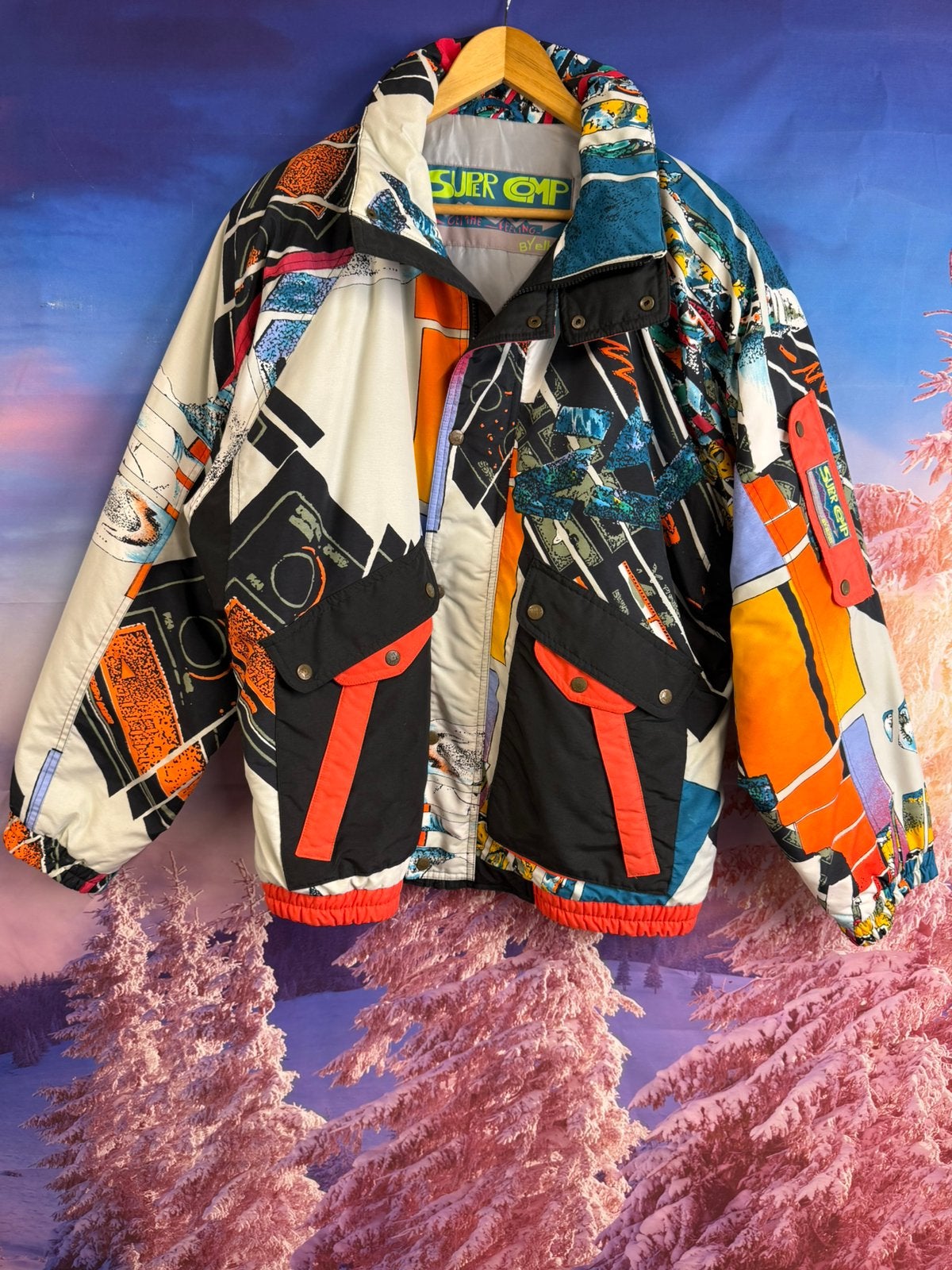 Vintage Foute Ski jas van Elho Super Comp maat 54 / L, Ophalen of Verzenden, Zo goed als nieuw, Maat 52/54 (L), Pak