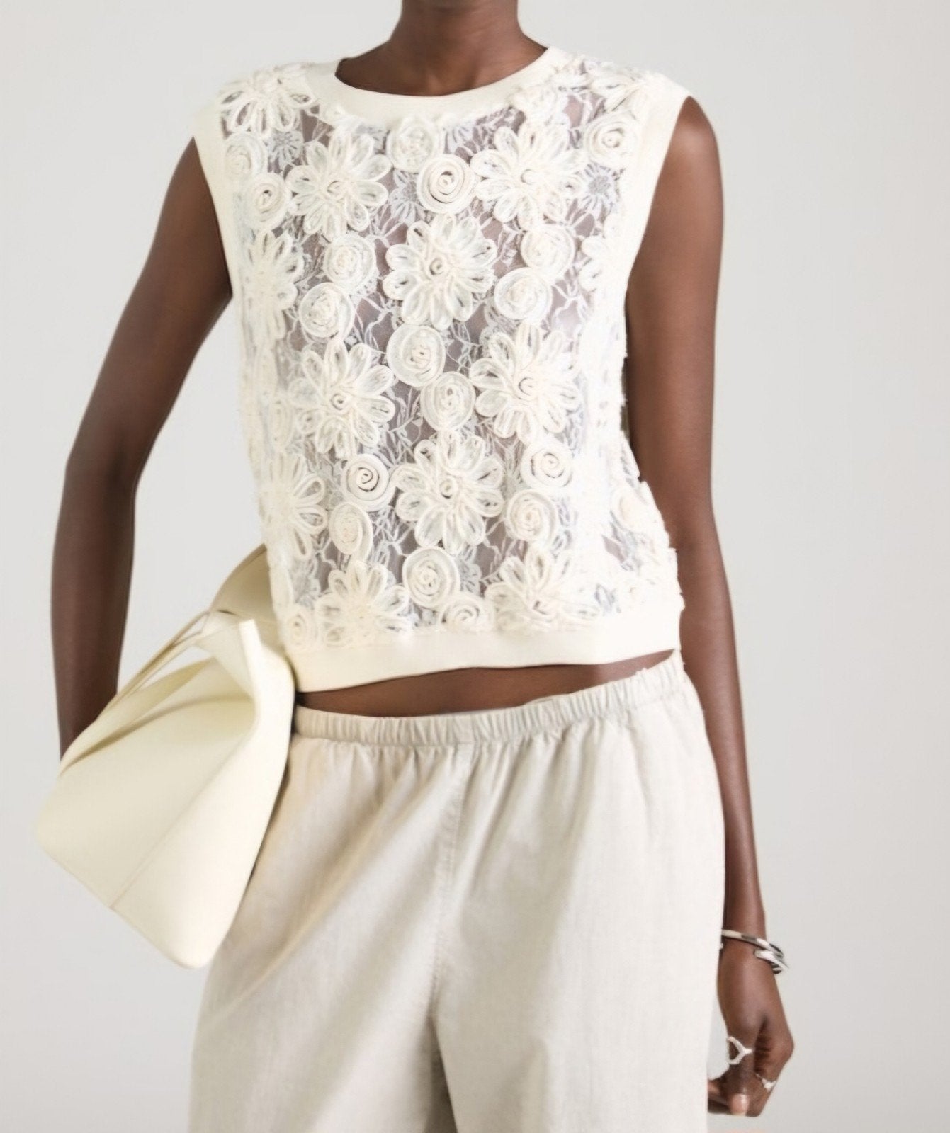 Prachtig kanten topje van MONARI, NIEUW!, Kleding | Dames, Maat 38/40 (M), Monari, Wit, Nieuw