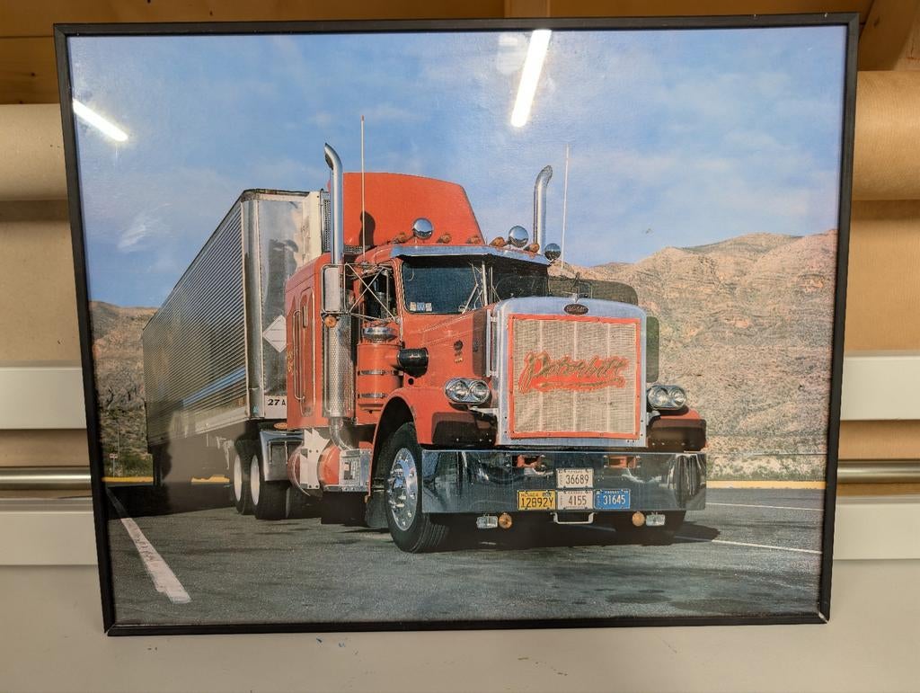 Vintage Oude Peterbilt!, Gebruikt, Met lijst, Rechthoekig Liggend, Ophalen of Verzenden