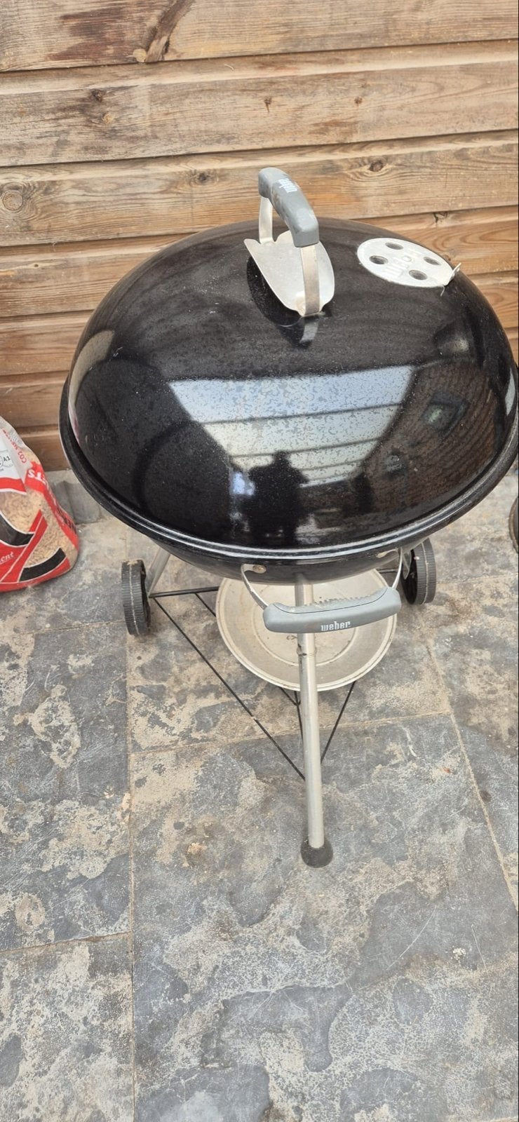 Weber Compact Kettle Houtskoolbarbecue - Zwart, Tuin en Terras, Ophalen of Verzenden, Gebruikt