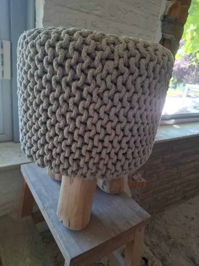 Leuk houten krukje, Minder dan 50 cm, Rond, Minder dan 50 cm, Ophalen of Verzenden