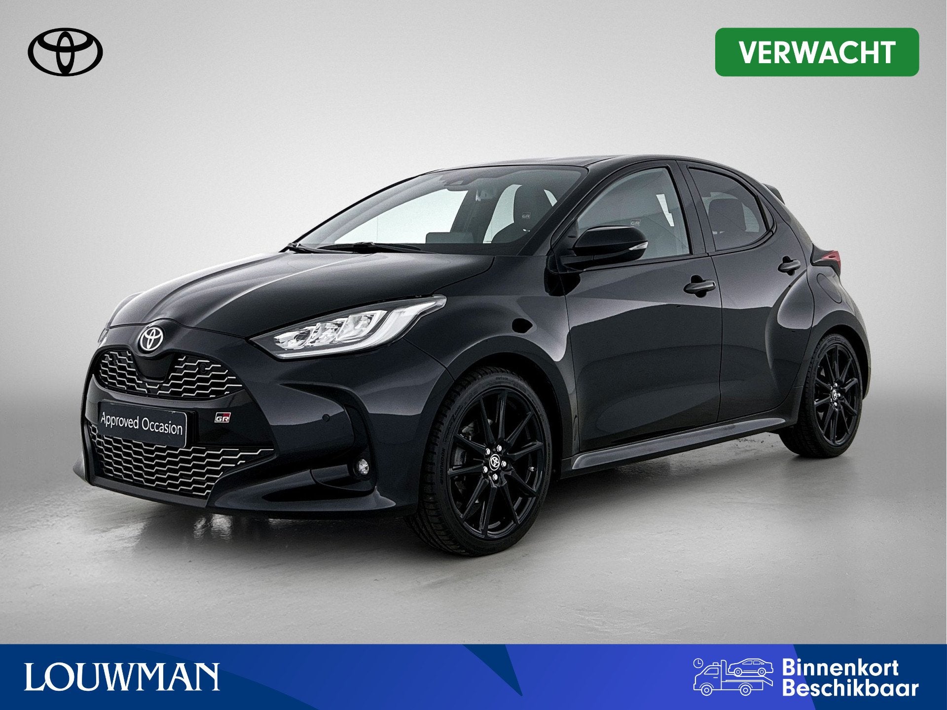 Toyota Yaris 1.5 Hybrid GR Sport + | BTW voertuig | Dealer o, Auto's, Toyota, Gebruikt, Zwart, 116 pk, 1490 cc
