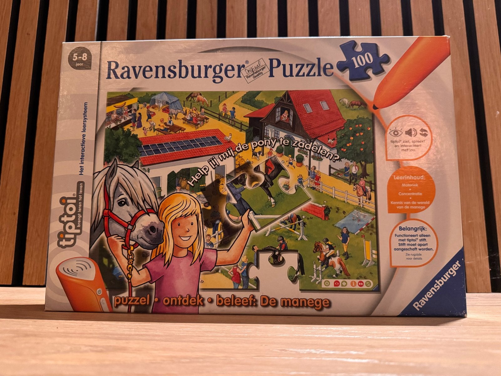Ravensburger Tiptoi Puzzel: De Manege (excl. pen), Ophalen of Verzenden, Meer dan 50 stukjes, Gebruikt, 6 jaar of ouder