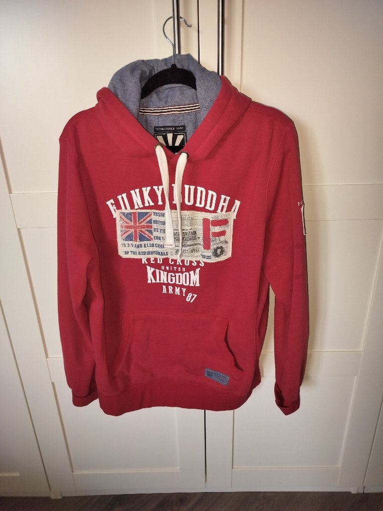 Buddha to Buddha Funky sweater Hoodie zgan rood maat XL, Buddha to Buddha, Maat 46/48 (XL) of groter, Ophalen of Verzenden, Zo goed als nieuw