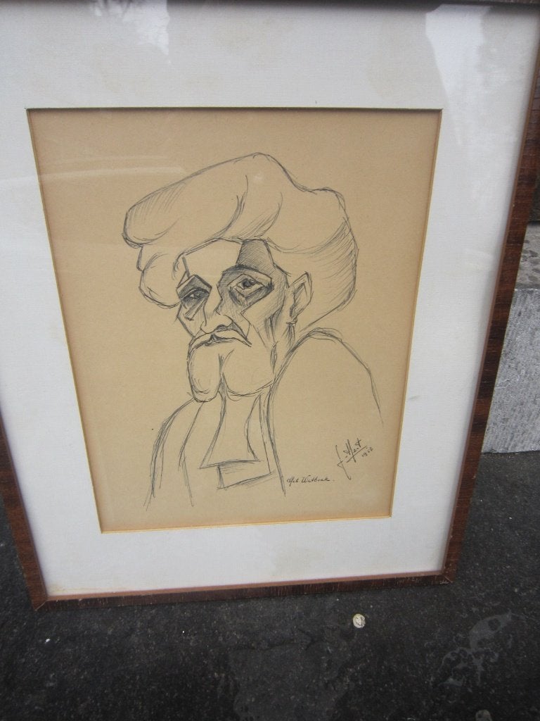 Jan van Hest, Karikatuur tek van een Advokaat /Wetboek, Ophalen of Verzenden