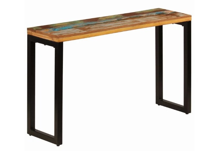 NIEUW | Wandtafel van gerecycled hout en staal! GRATIS BEZOR, Verzenden, Nieuw, 200 cm of meer, 25 tot 50 cm