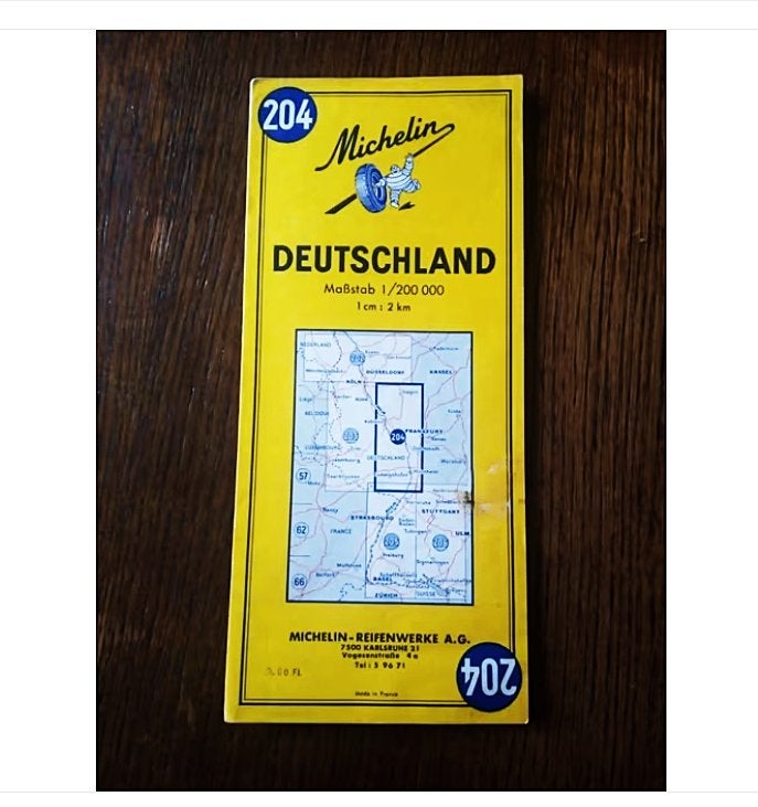 retro michelin routekaart Duitsland, Gelezen, Michelin, Ophalen of Verzenden, Landkaart