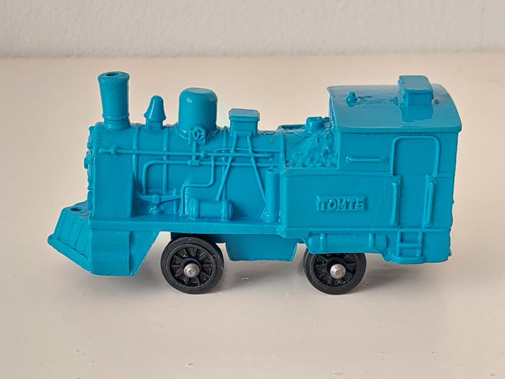 TOMTE LAERDAL Locomotief, blauw, uit de jaren 60, Ophalen of Verzenden, Gebruikt