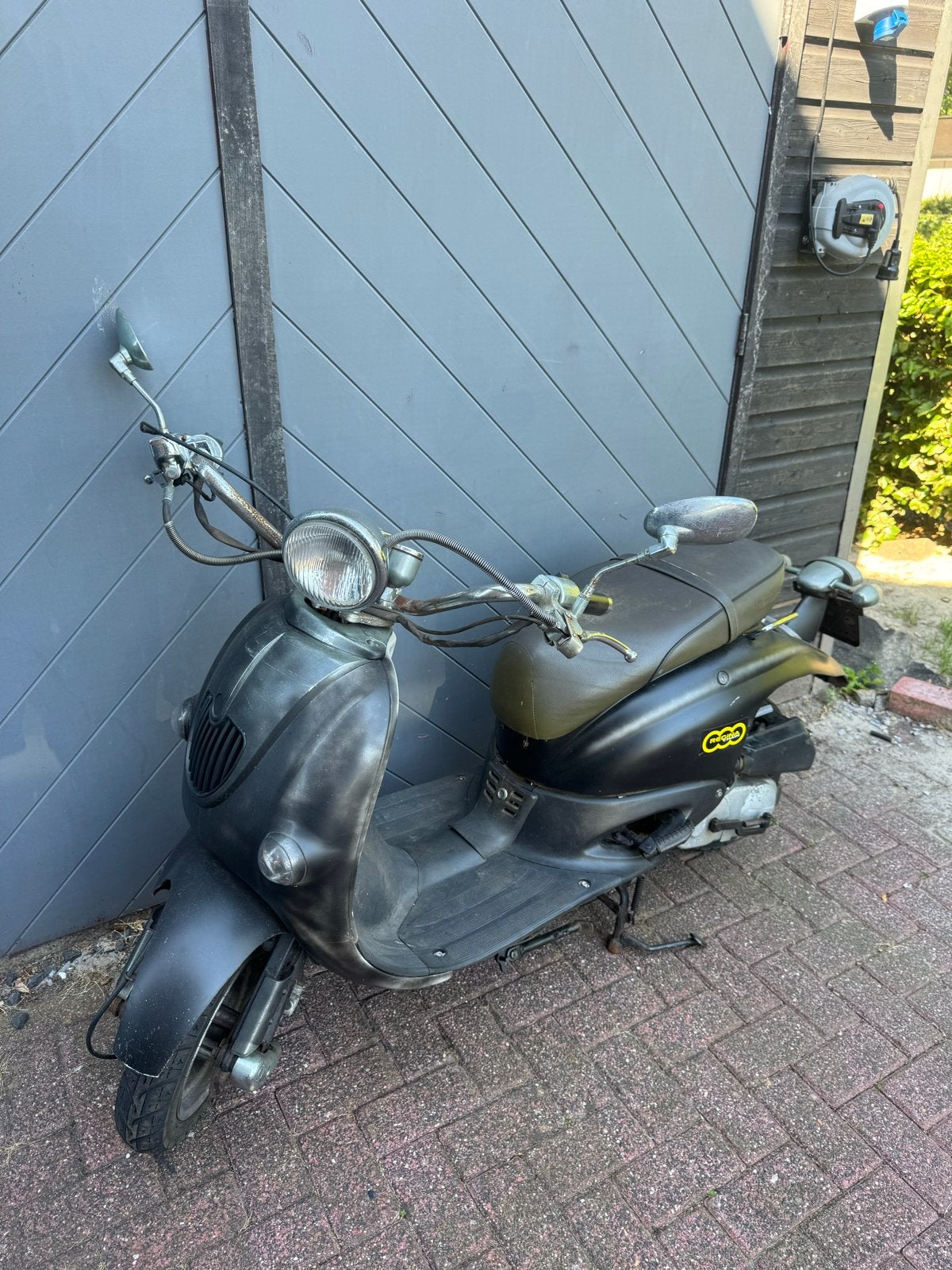 Retro scooter geel kenteken, Ophalen, Gebruikt, Benzine, Yamaha